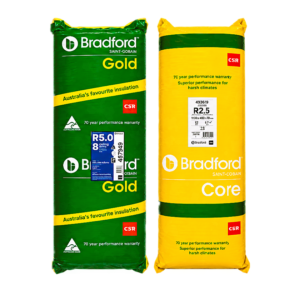 Bradford Gold and Bradford Core ceiling and wall insulation packs