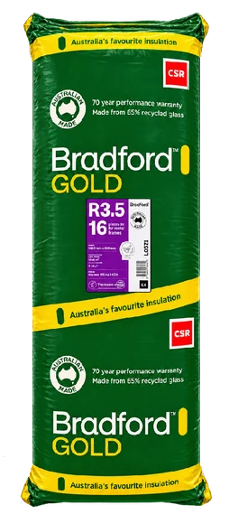 Bradford R3.5 Ceiling batts in green Bag