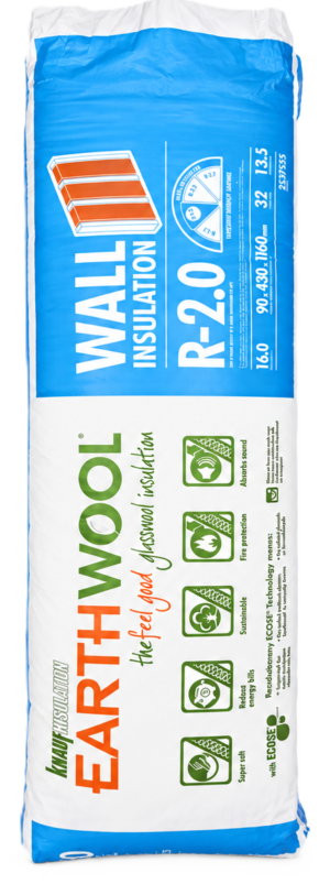 Earthwool R2.0 HD wall insulation pack