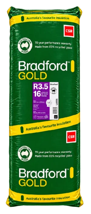 Bradford R3.5 Ceiling batts in green Bag