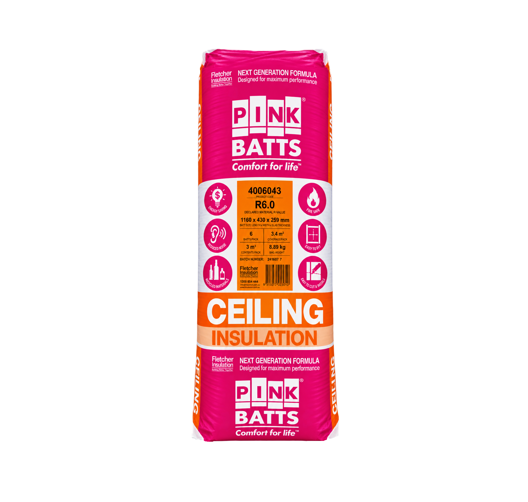Pink® Batts R6.0 Ceiling Insulation