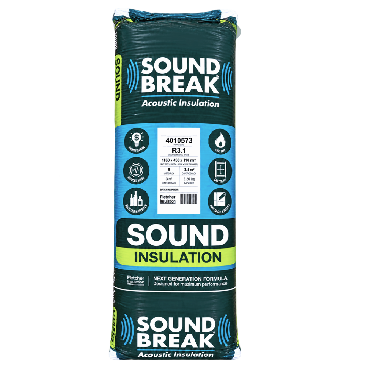 Fletchers R3.1 Soundscreen in blue and green bag